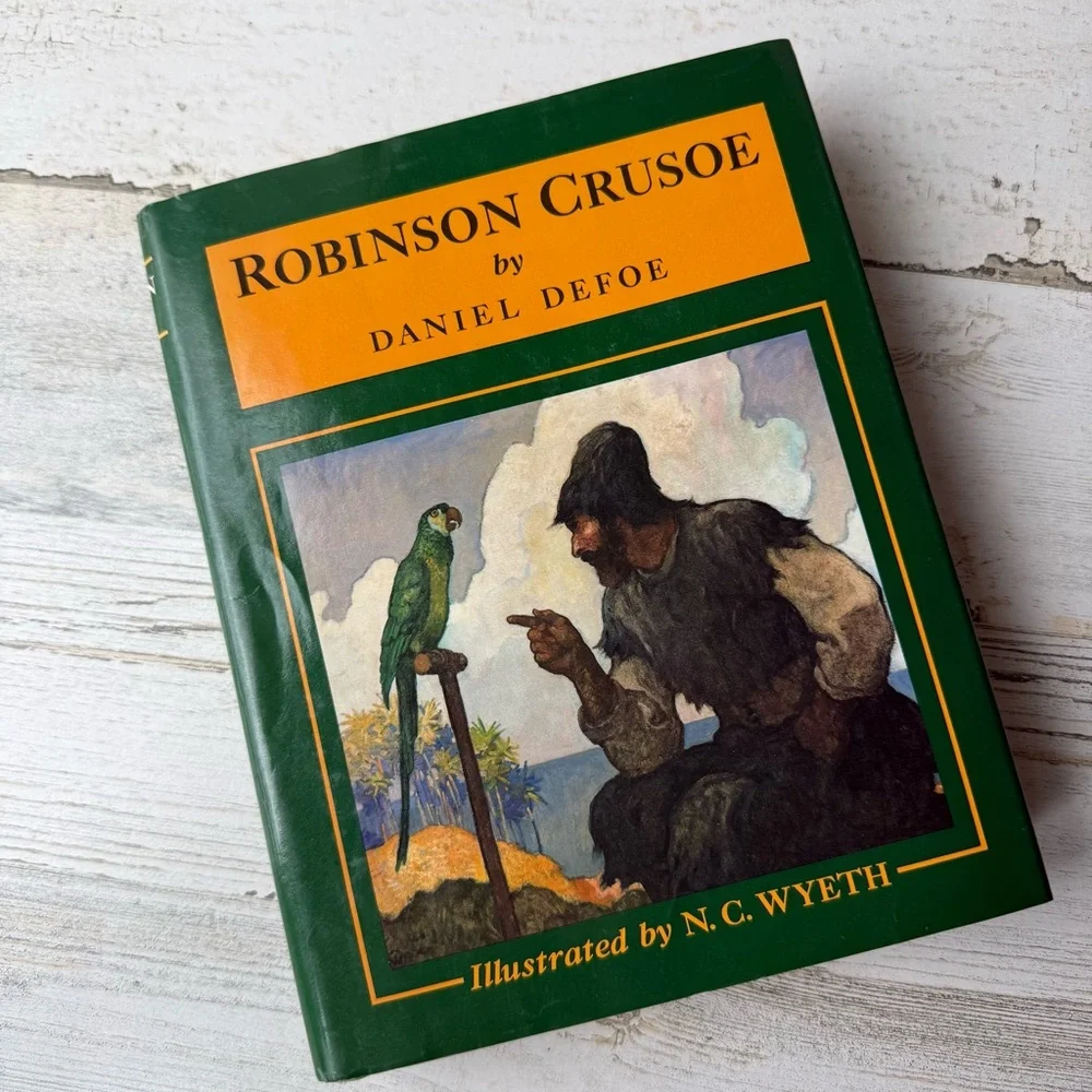 Vintage 'Robinson Crusoe' Hardcover Book (1983) Fiction Novel
